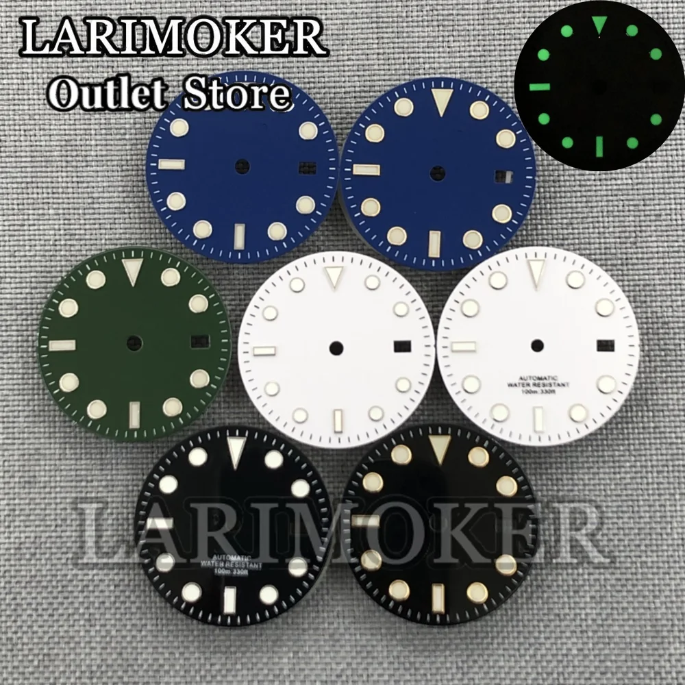 LARIMOKER 31.5mm Dial Face Gold Edge fit NH35 NH36 movement Luminous Index Watch Accessories