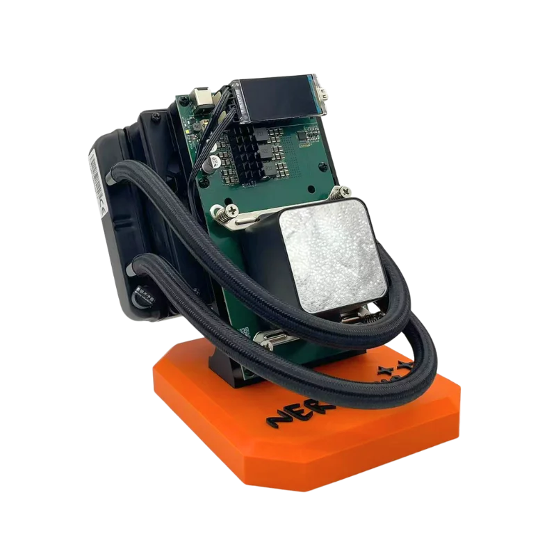 جهاز تعدين Bitaxe NerdQaxe++ Hydro Cooling ASIC - 4.8TH/s NerdQAxe+ + تبريد المياه مع جميع أنواع المكونات NerdQAxe