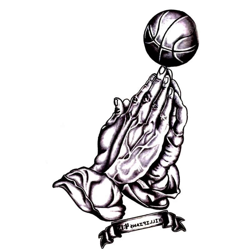 Basketball Waterproof Temporary Tattoo sticker arm tattoo sleeve  tatouage tatoo sleeve jesus couronne flash tattoo