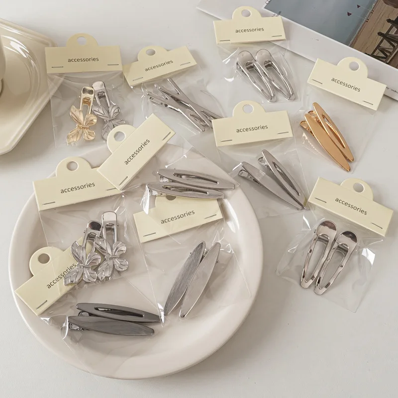 Fashion Metal Hair Clips Women Simple Geometric Gold Silver Plated Hairpins Hollow Out Barrette Girls Bobby Pin Hair Accessories view 3
