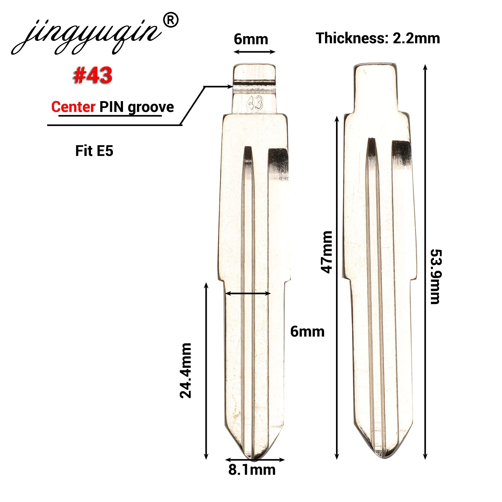 jingyuqin Flip KD key Blank for CHERY A3 A5 FULWIN TIGGO E5 A1 COWIN EASTER QQ3 QQ6 A21 S21 43 44 51 55 59 63 78 84 154 blade