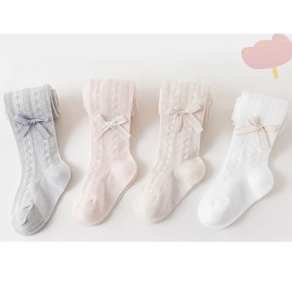 Summer new style stocking girl Thin leggings cotton mesh small flower tights children's pantyhose baby base stockings collants