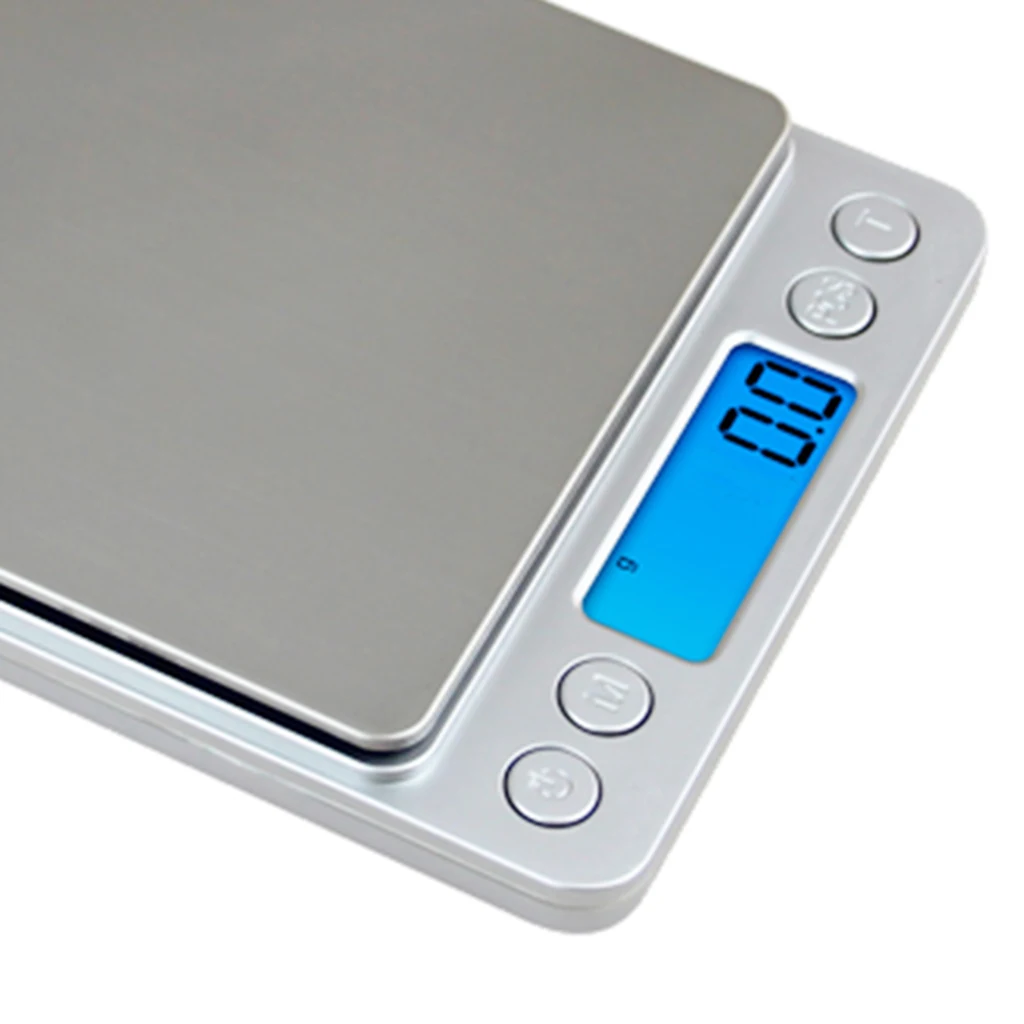 Digital Kitchen Scale 3000g Precision Gram Jewelry Scale Stainless Steel Electronic Balance for Cooking Baking