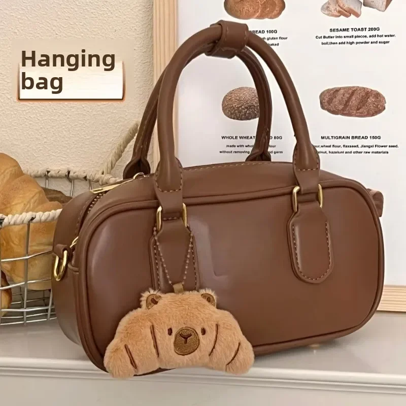 Peluche abeille Miniature Simulation nourriture beignet Hamburger Croissant porte-clés Capybara jouet Animal porte-clés accessoire