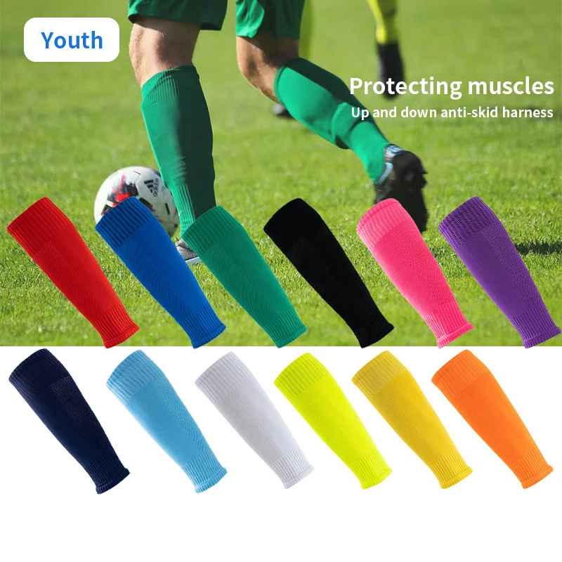 

1 Pairs Calf Sleeves Football Breathable Compression Sleeve Professional High-quality Soccer Athletic Socks For Men Youth Black