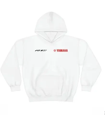 Yamaha Hoodie Sport Men's Hoodie Kangaroo Pocket Ribbed Detail Racing Elements Cotton Comfort Hoodie
