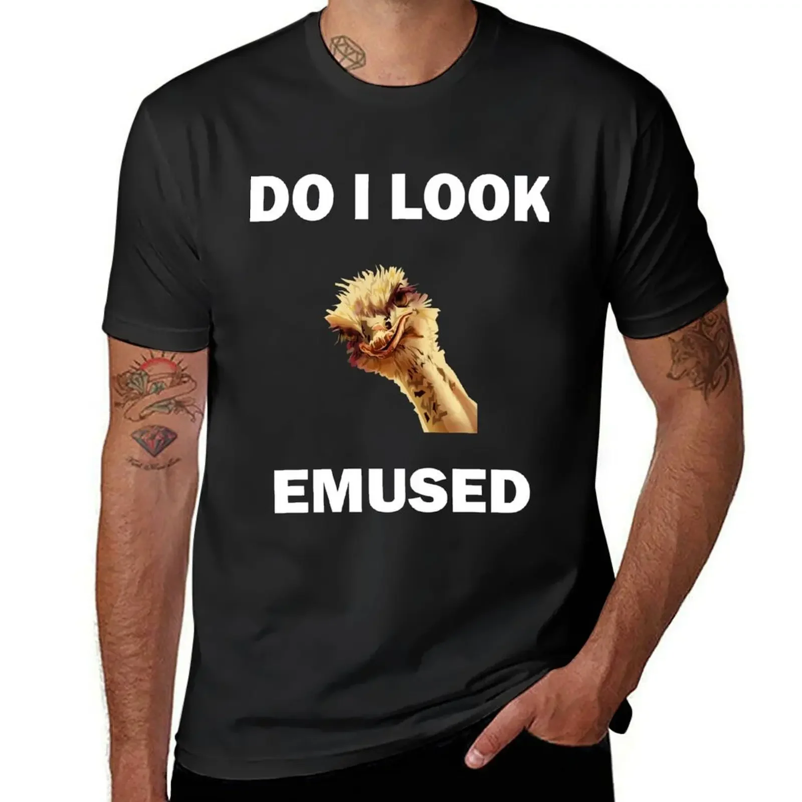 Funny Emu Bird Do I Look Emused Cute Australia Emu T-Shirt street wear tees mens white t shirts