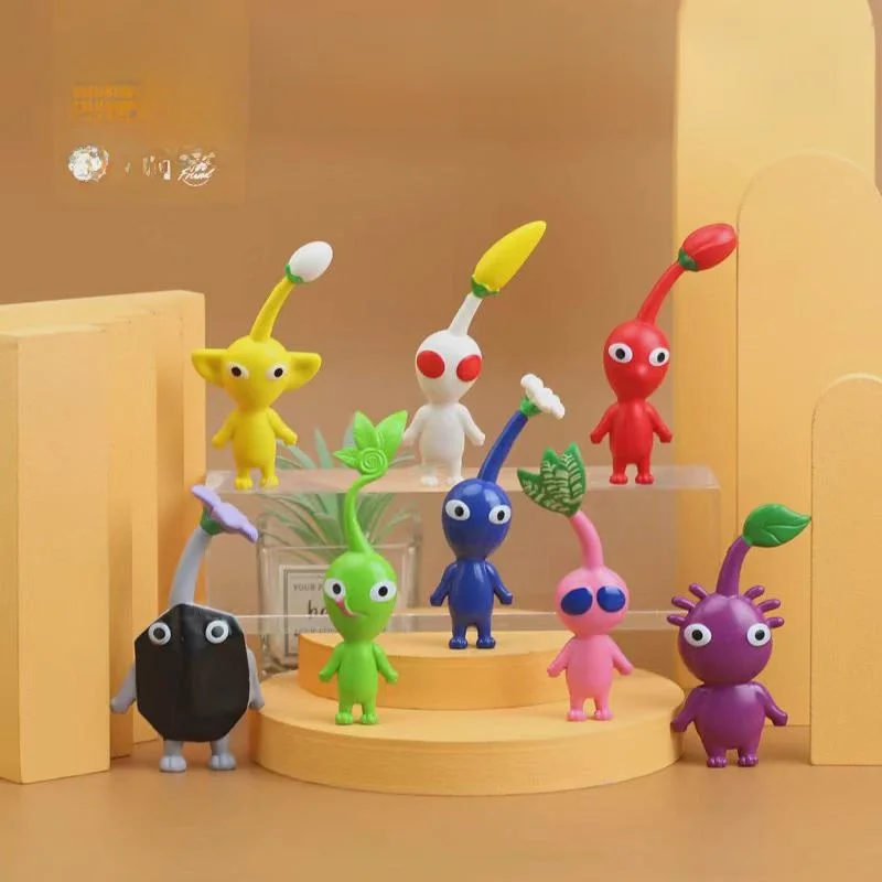 紫色のピクミンぬいぐるみコレクタブル人形装飾デスクトップ子供用おもちゃ青色素材ユニバーサルジェンダーeva