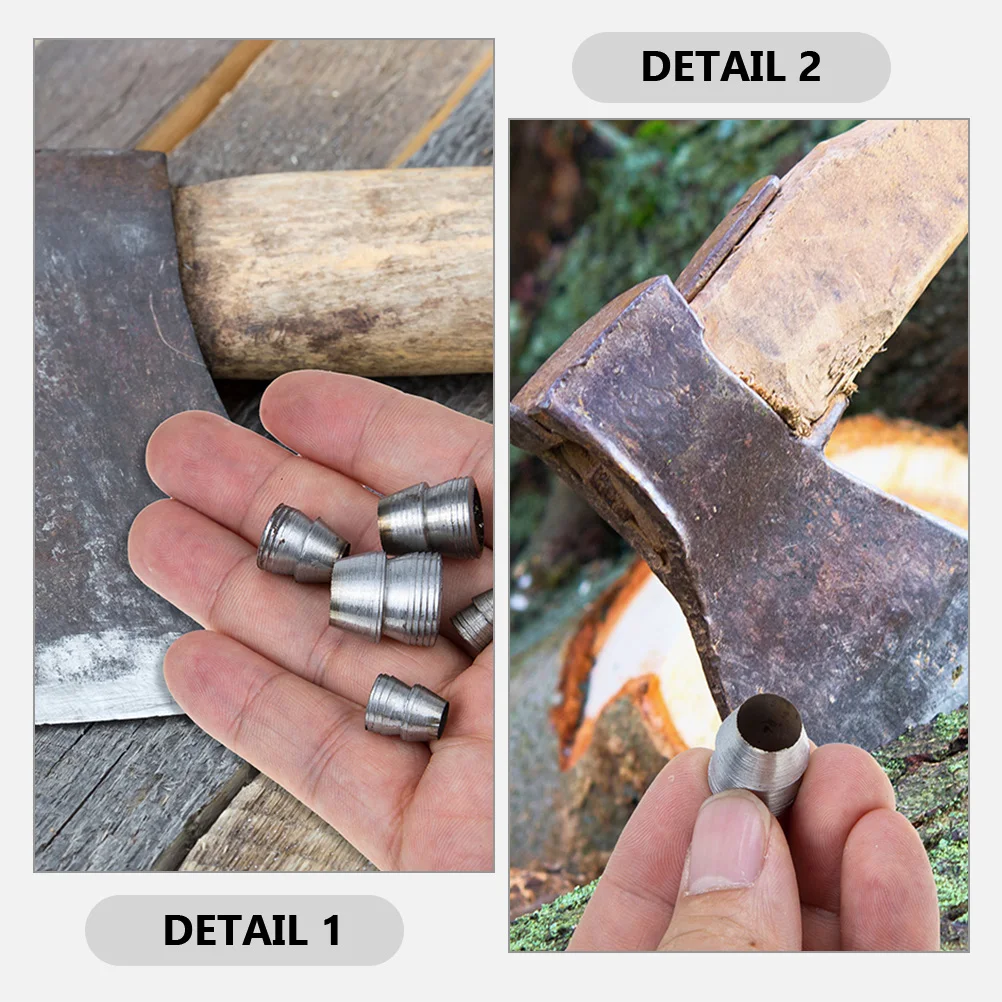 

20pcs Round Wedge Handle Metal for Tool Hammer Splitting Axe Installation Reinforcing Supplies Taper Replacement