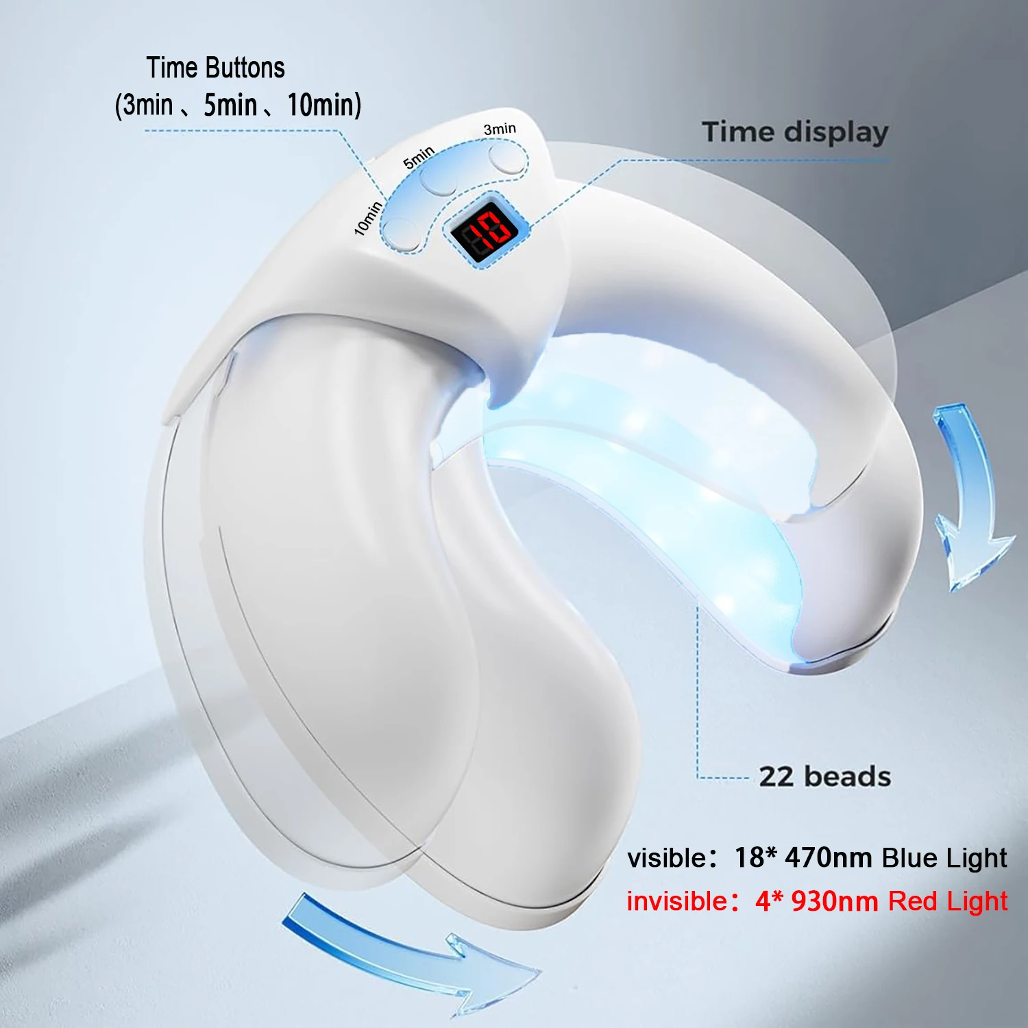 진균성 손발톱 레이저 기기 - 속효성 손발톱 진균증 및 내성발톱 치료, 발톱 및 손톱 곰팡이 제거로 발 관리