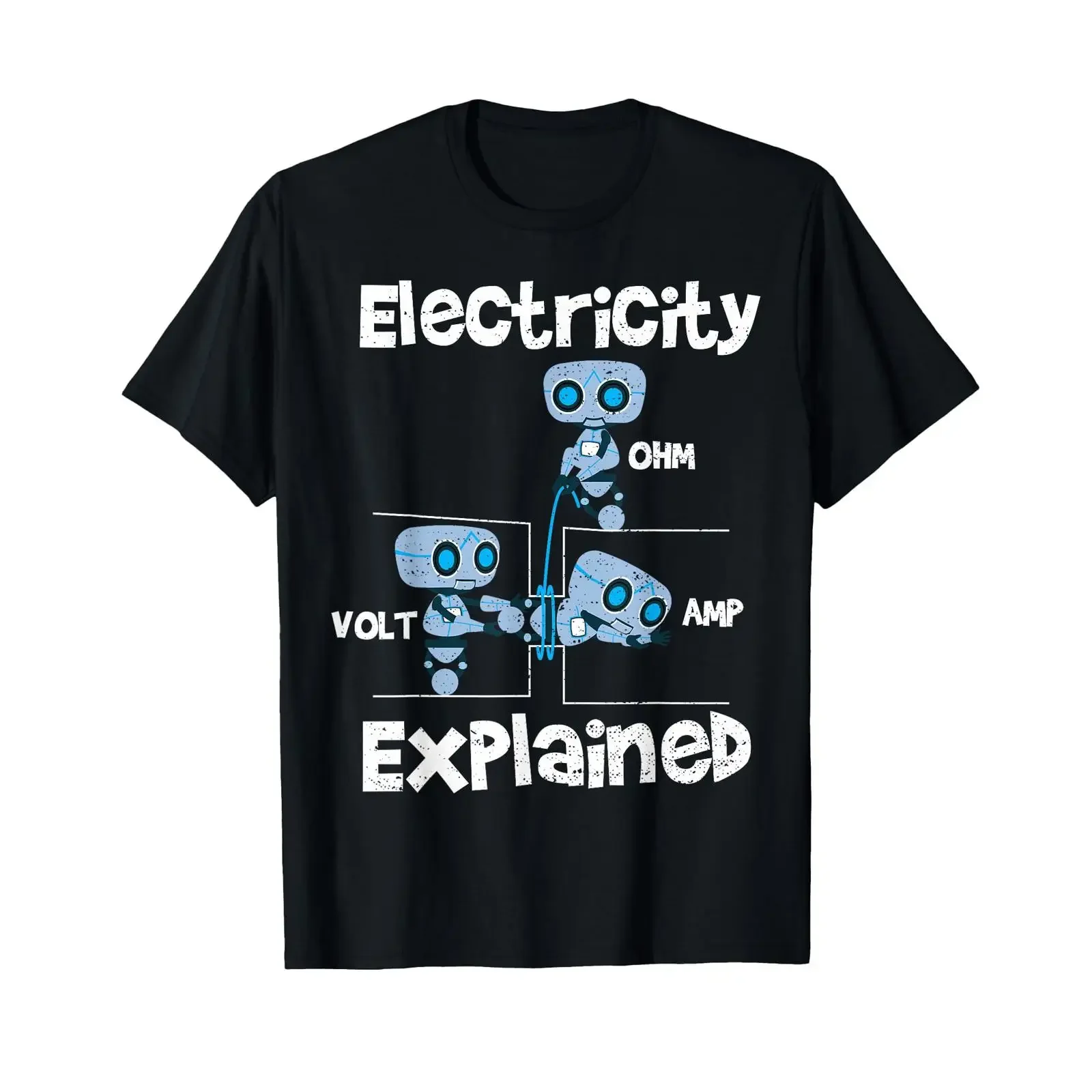 Electrical Engineer Electricity Explained Electrician T Shirt vintage Washed designer clothes Casual streetwear Unisex Soft
