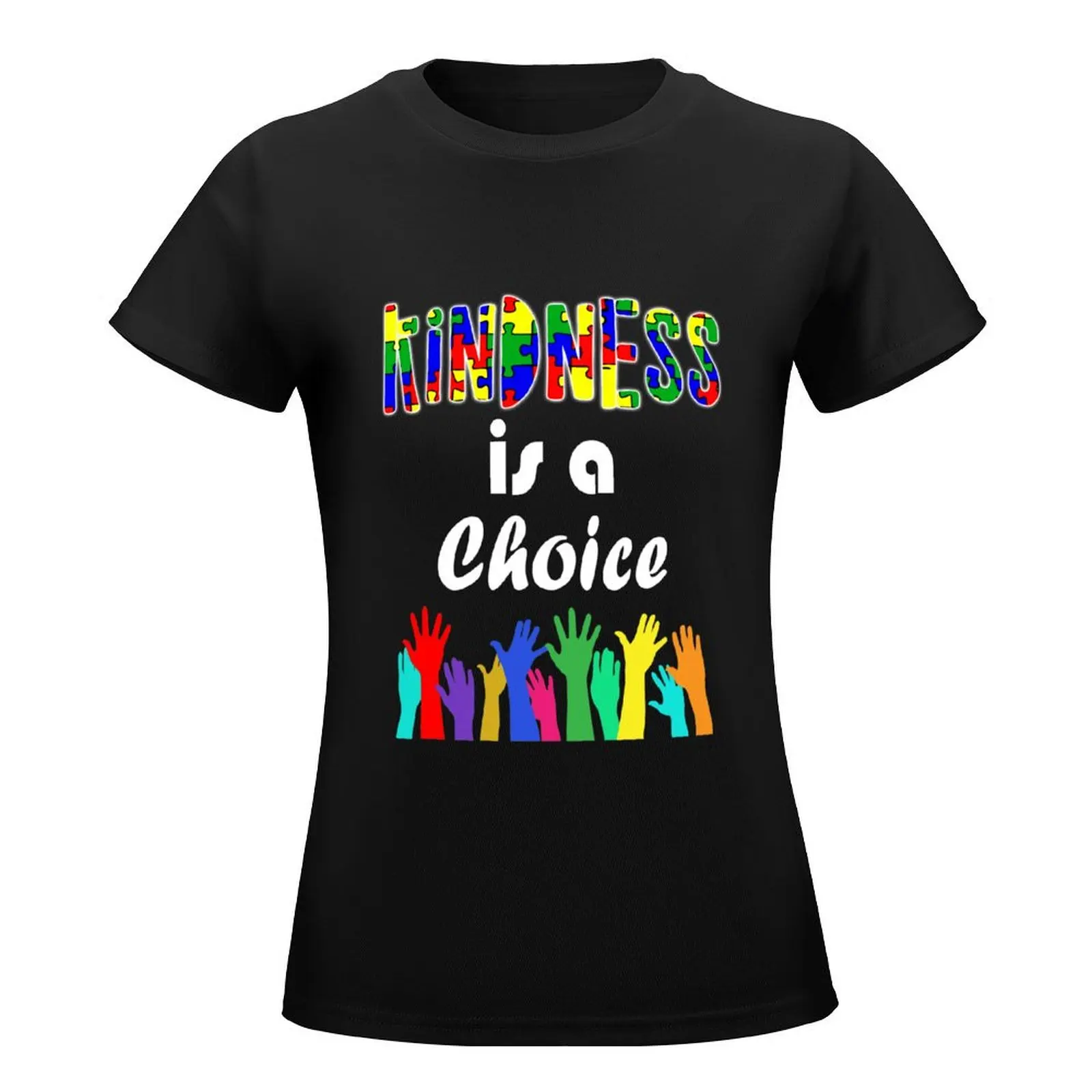 Kindness Is A Choice Autism Awareness and Anti-Bullying T-Shirt Blouse kawaii clothes t-shirts for Women pack