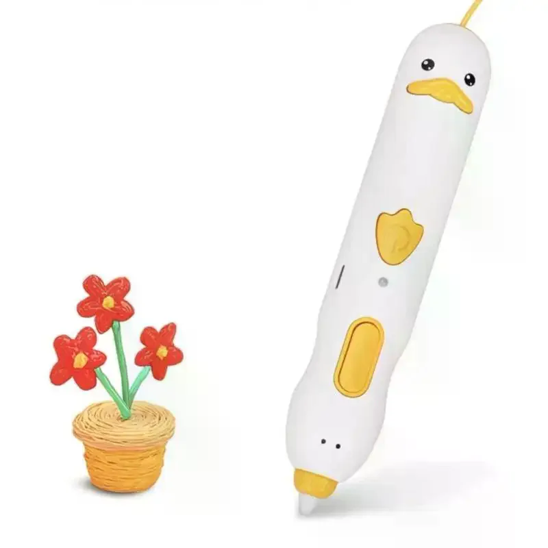 1 Set DIY Drawing Pens PCL Low-Temperature 3D Printing Pen With 236inch Filament USB Charging Christmas Gift For Beginners