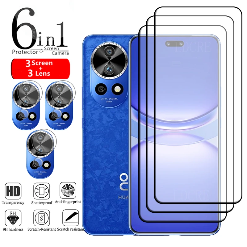 

Full Cover Glass For Huawei Nova 12 Pro Glass Huawei Nova 12 Pro Tempered Glass 9H Screen Protector Huawei Nova 12 Pro Len Glass