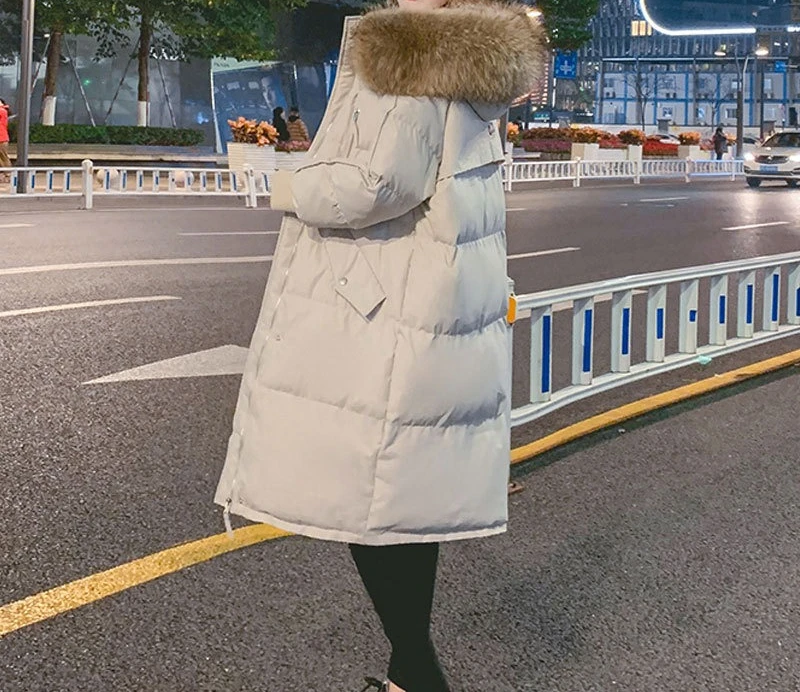 2025 New Loose Women's Winter Mid Length Thick Large Cotton Jacket Long Coat