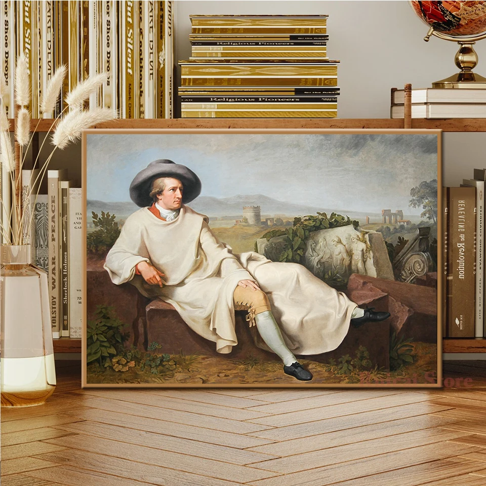 Póster de Johann Heinrich Wilhelm, lienzo impreso, pintura de edificio, imágenes artísticas de pared, decoración del hogar para sala de estar