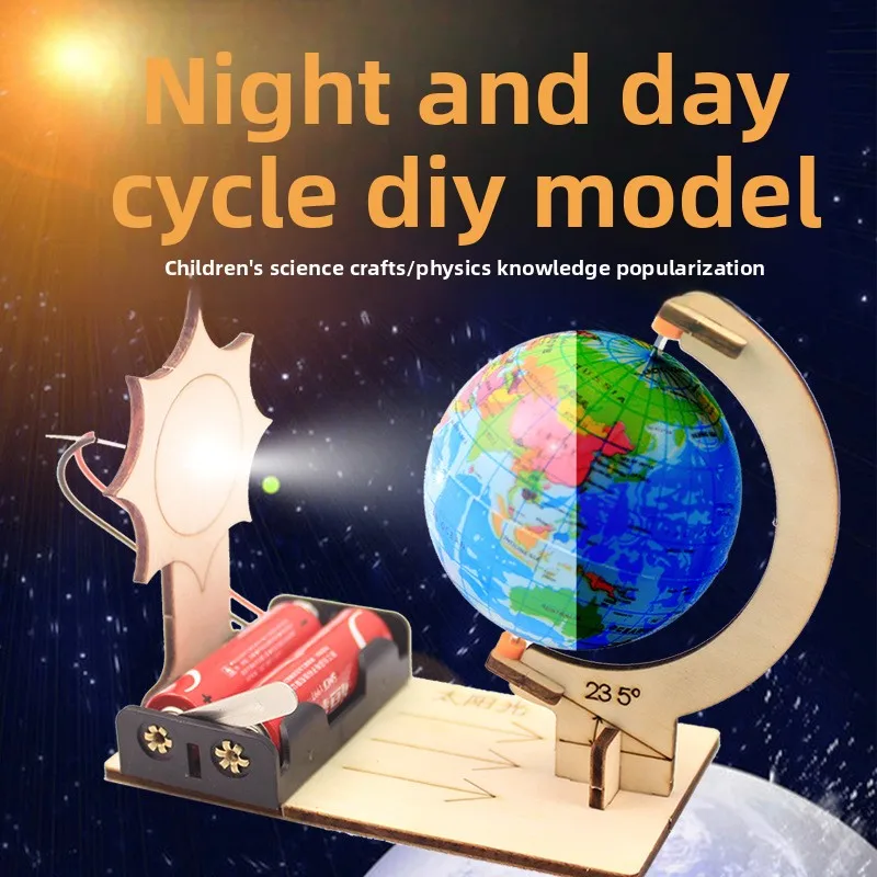 Kit de modèle de globe terrestre en bois à faire soi-même pour enfants, globe terrestre à assembler à la main, expérience scientifique, jouet éducatif pour les étudiants, apprentissage de la géographie