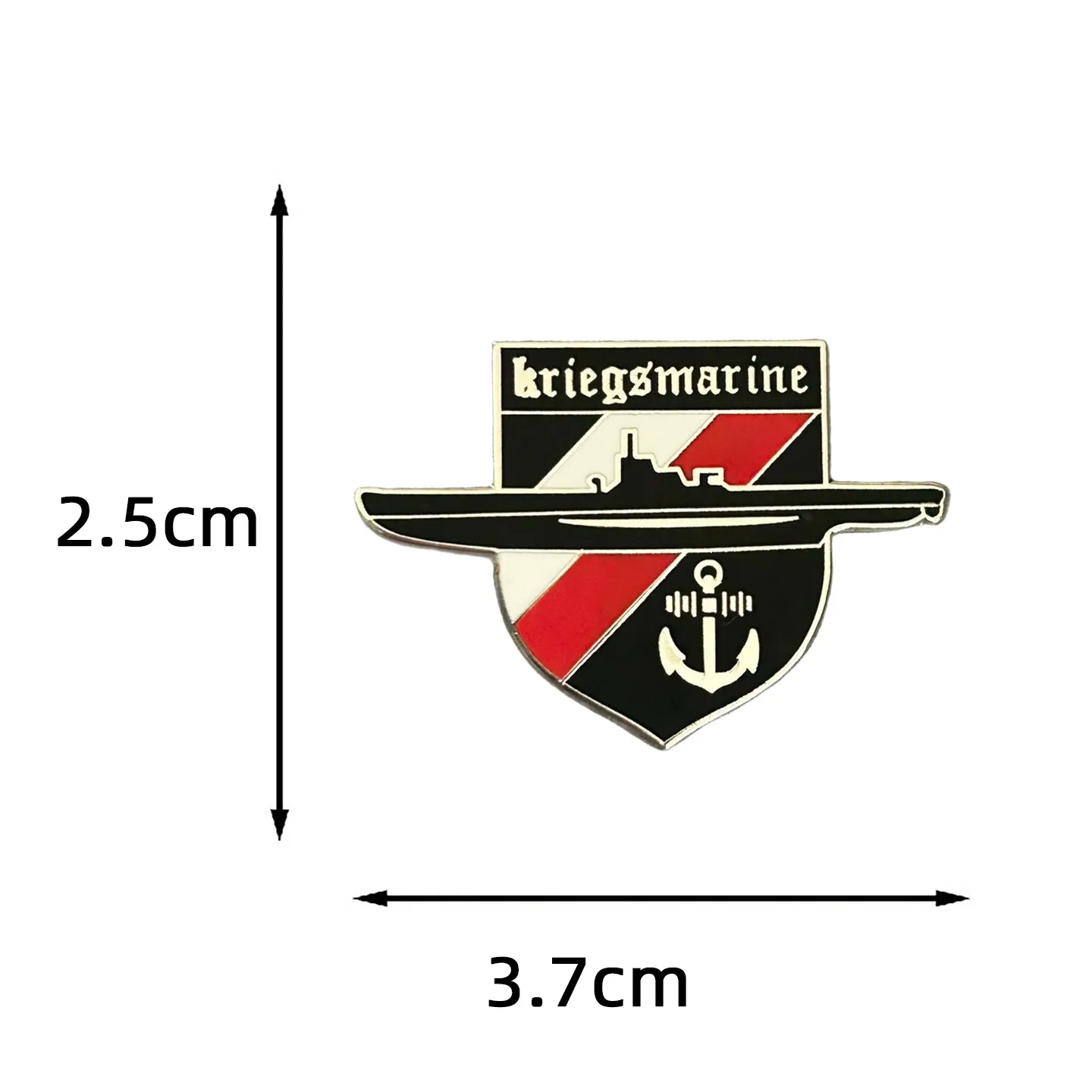 Deutsche U-Boot-Embleme Emaille-Pin-Set Kriegsmarine Militärabzeichen-Kollektion Historisches Erinnerungsstück Geschenk für Fans