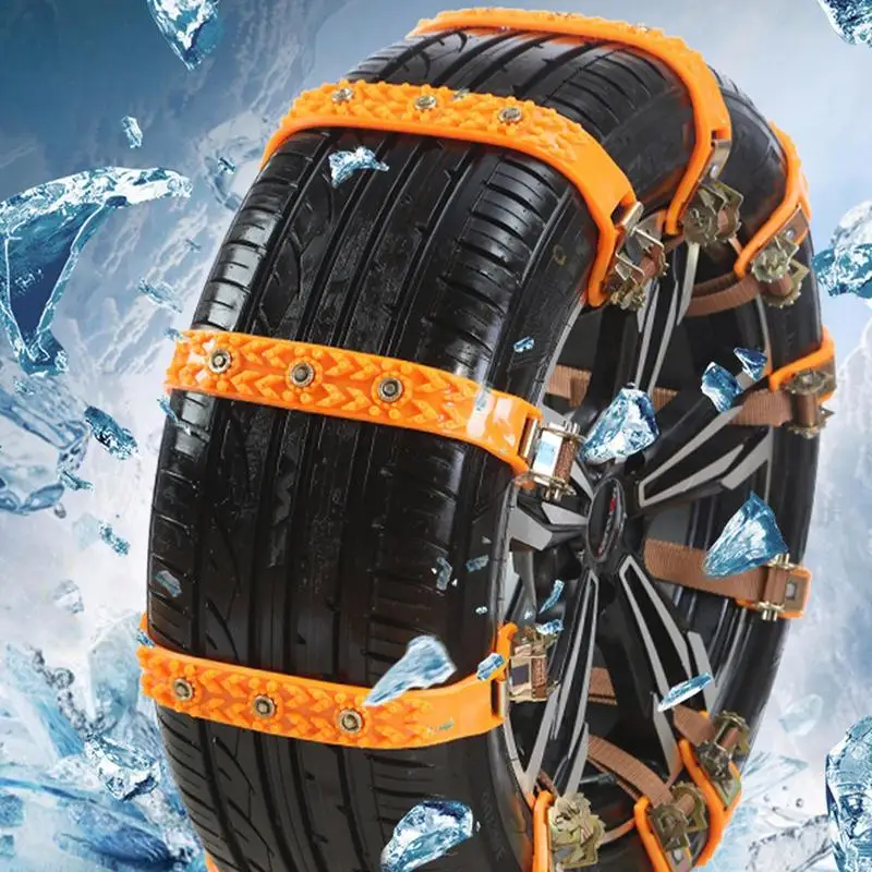 Car Tire Chains Universal Wear Resistant Snow Tire Chains Winter Snow Anti Skid No Shaking Wheel Snow Chains For Long Term Use