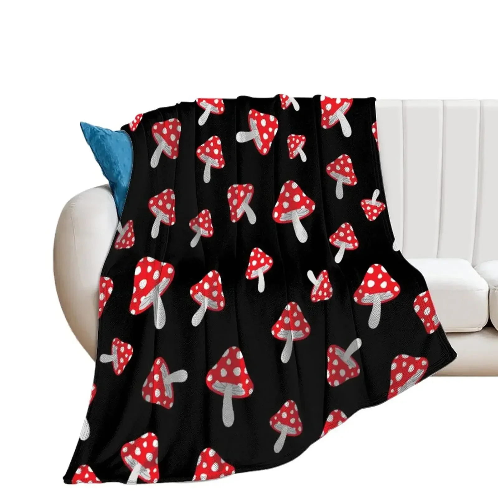 

3d Printed Blanket Mushroom Super Soft Throw Warm Lightweight Versatile for All Seasons Perfect for Children Birthday Gift