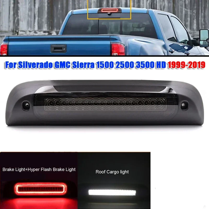 

1pc Smoked Lens LED Third Brake Light for Silverado GMC Sierra 1500 2500 3500 HD 1999-2019