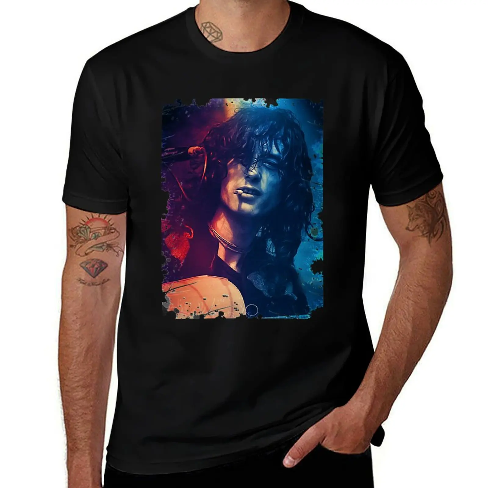 

Funny Gifts Jimmy Page Vintage Awesome For Music Fan T-Shirt man t shirt cotton high quality man t shirt graphic T-Shirt