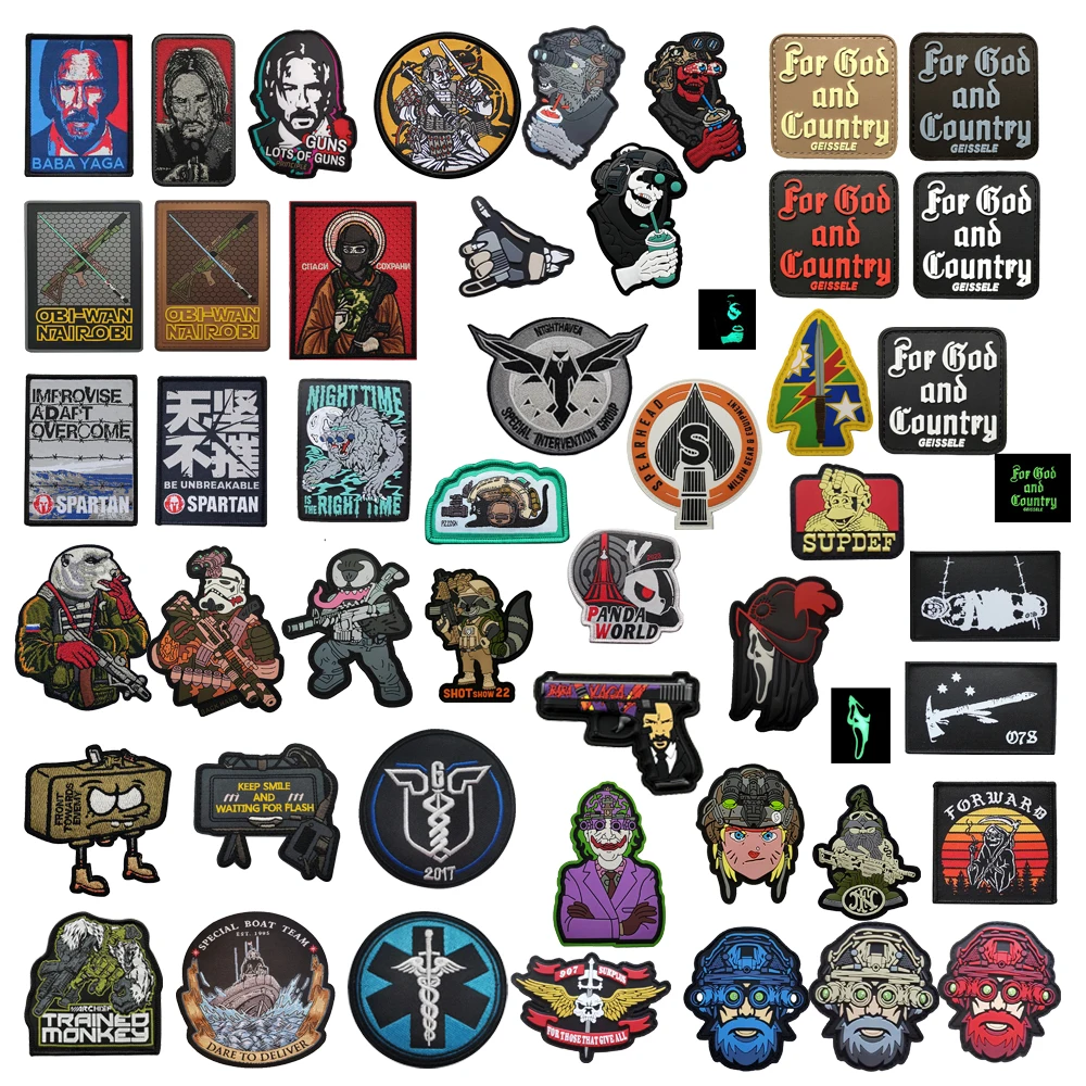 

Tactical Series BABA YAGA Rubber Badge Night Vision Observer Armband Russian God of War Pack Affixed 3D PVC Anime Backpack Patch