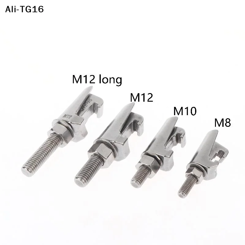 【Ty2】M8 M10 M12 ISO Double Claw Clamp Vacuum Flange 304 Stainless Steel Vacuum Caliper Screw Quick Mount Type C Clamp Hook Bolt