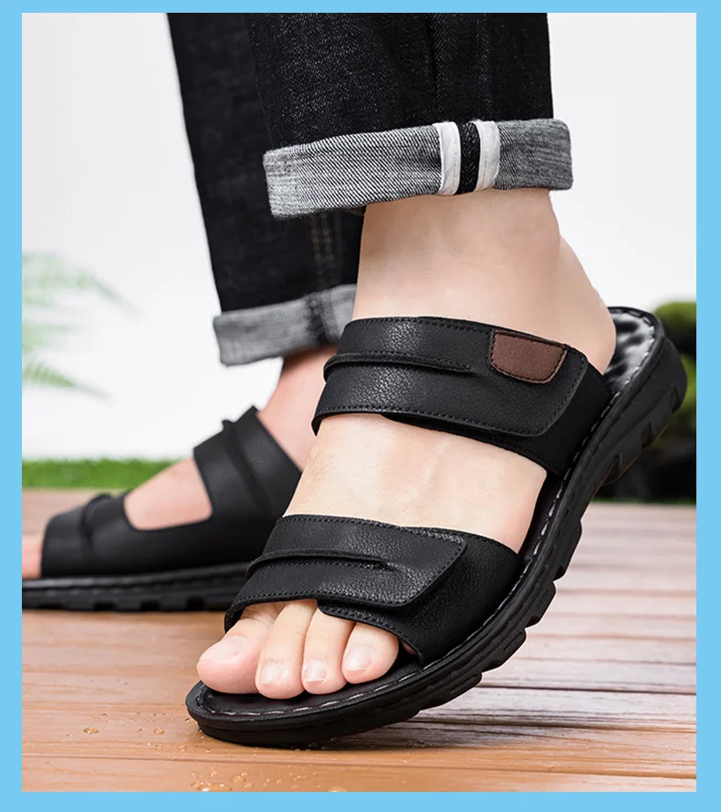

Men's Sports Sandals, Open-Toe Outdoor Non-Slip Sandals, Casual Men's Shoes, Outdoor Fashion Beach Shoes Light and Comfortable,