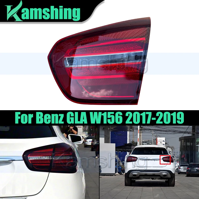 Car Rear Bumper Taillight For Benz GLA W156 2017-2019 Inner Taillamp Signal Lamp Rear Brake Light Stop Light Tail Lamp