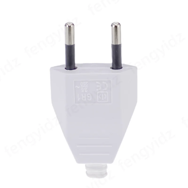 2 Pcs new type German Type European standard Power 2 Pin Plugs Network Cables 2.5A 220V Electric Contact