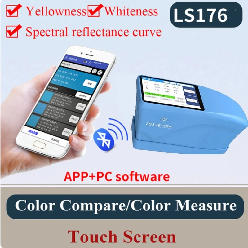 For LS176 LS176B Colour Color Spectrophotometer Colorimeter with 400~700nm Spectral Reflectance Curve Whiteness Yellowness