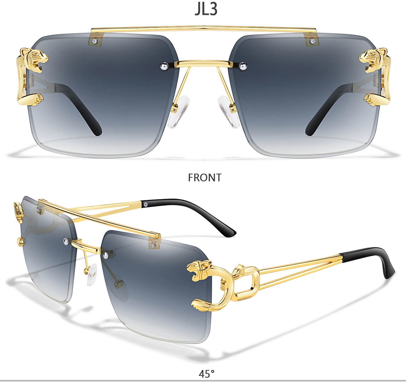 3 PAARE Sonnenbrille Leopardenmuster Metallbügel Männer Frauen Sport Fahrrad MTB Fahrrad Outdoor Wandern Laufen Winddichte Schutzbrille UV400 – Detail 5