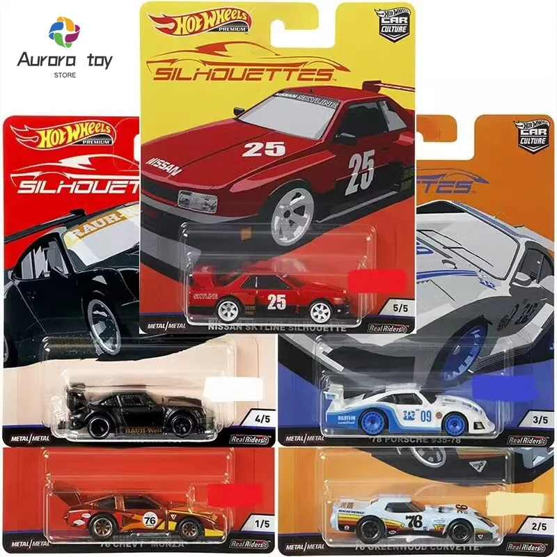 Hot Wheels Car Model Silouettes Series Car Model Hw Alloy Hot Sports Car Culture Collection Room Ornament Birthday Boy Toy Gift