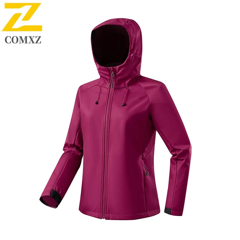 COMXZ الرجال السائق سترة لينة قذيفة مقنعين يندبروف في الهواء الطلق الصيد التخييم معطف تسلق الحد الأدنى مقاومة للخدش ملابس خارجية #1