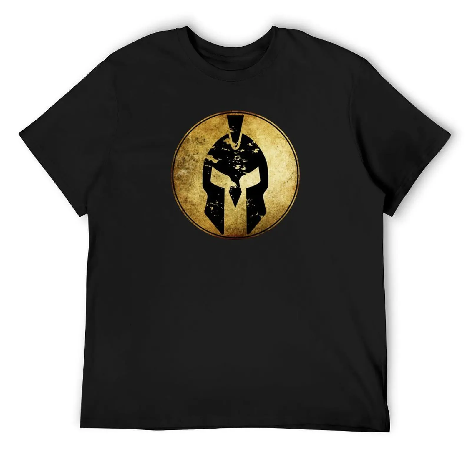 

Spartan Helmet Black Vintage Style T-Shirt man t shirt oversized t shirt summer 2025 blacks funny t shirts men