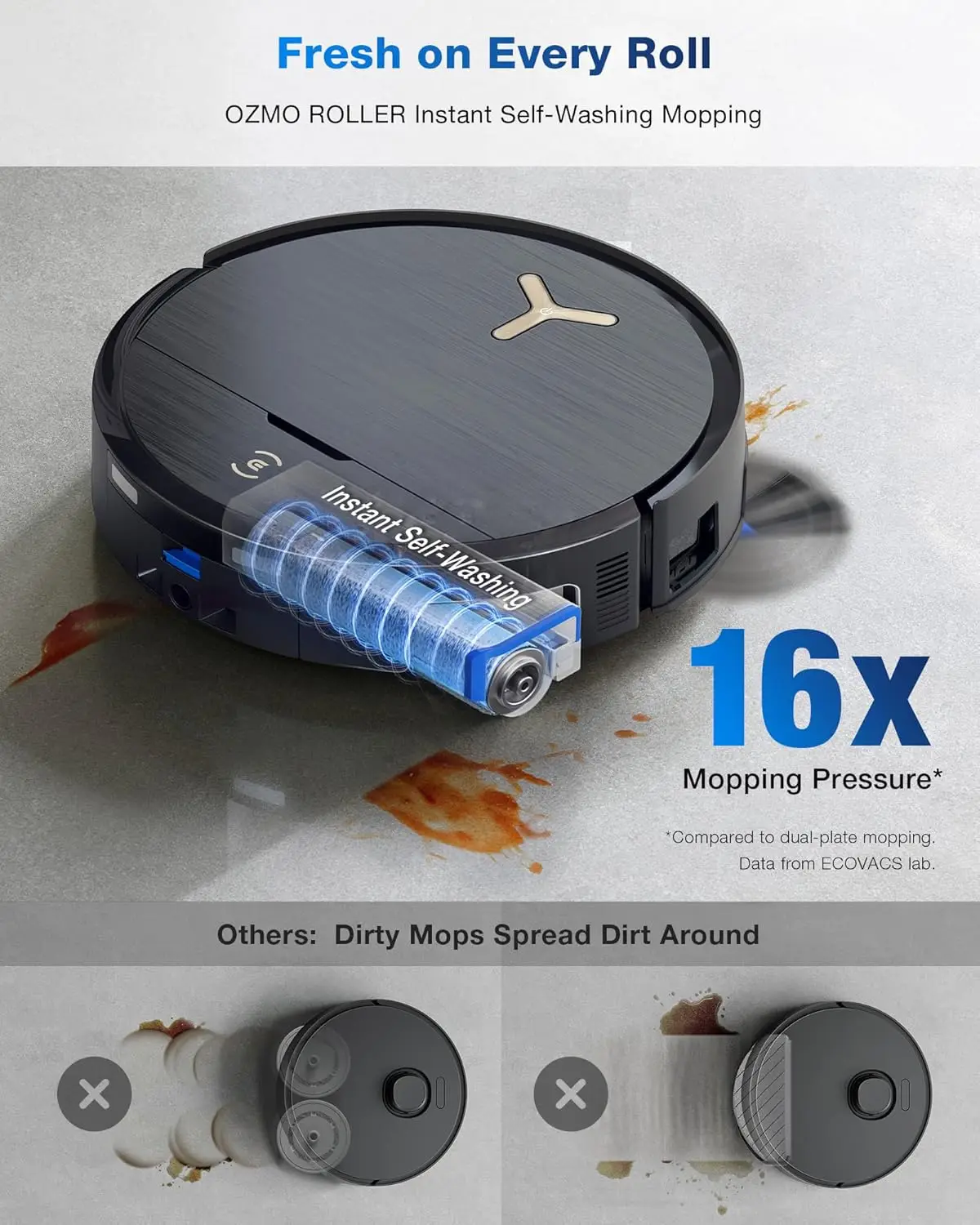 ECOVACS DEEBOT X9 PRO Omni Robot Vacuum dan Mop, Blast ™   Daya Hisap 16.600Pa, OZMO Roller Pembersih Otomatis Instan, ZeroTangle