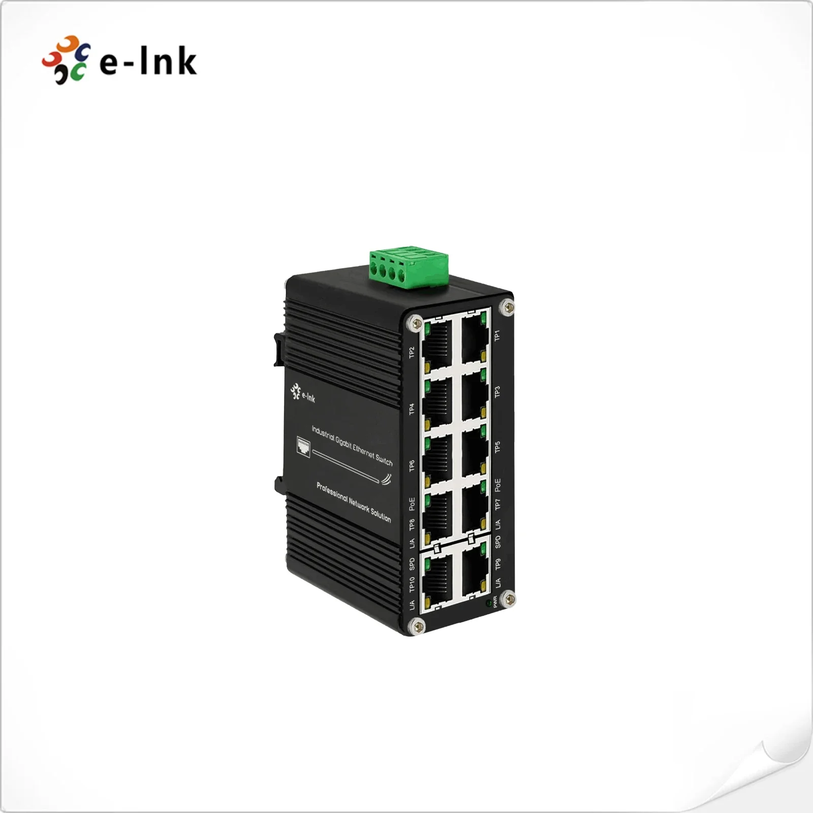 

Mini 10-Port Industrial Ethernet Switch 8 10/100/1000T Uplink RJ45 DIN Rail Installation 1000T 802.3at 2 Uplink RJ45
