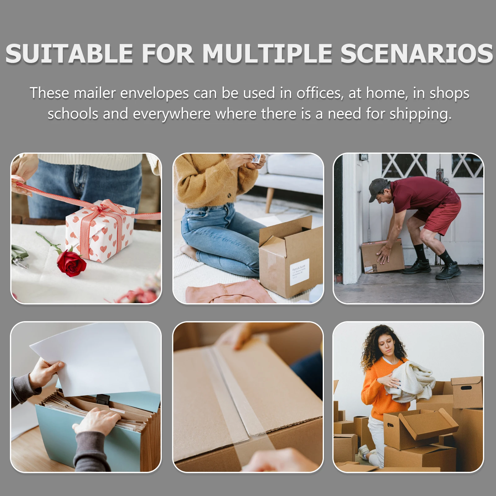 50Pcs Bubble Packing Bags Built-in Bubble Lined Wall Extra Protection Mailing Storage Self Seal Closure Secure