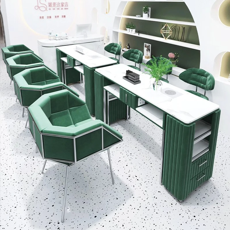 Japanese Marble Nail Desk Table Salon Furniture Beauty Salon Manicure Nails Professional Equipment Manicure Moveis Furniture