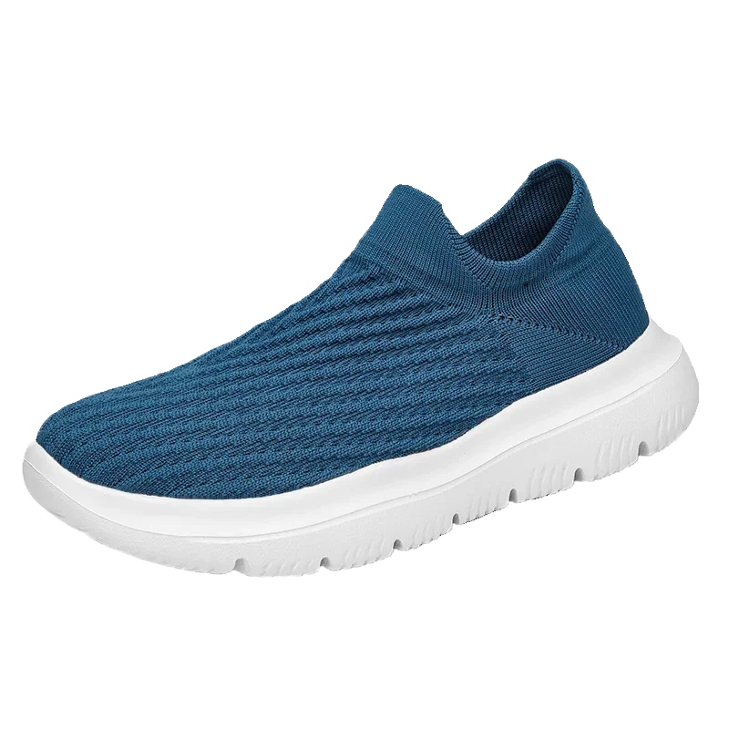 

Мужские спортивные классические повседневные дышащие кроссовки из сетки без ремешков, легкие прогулочные туфли-лоферы, большие размеры до 46