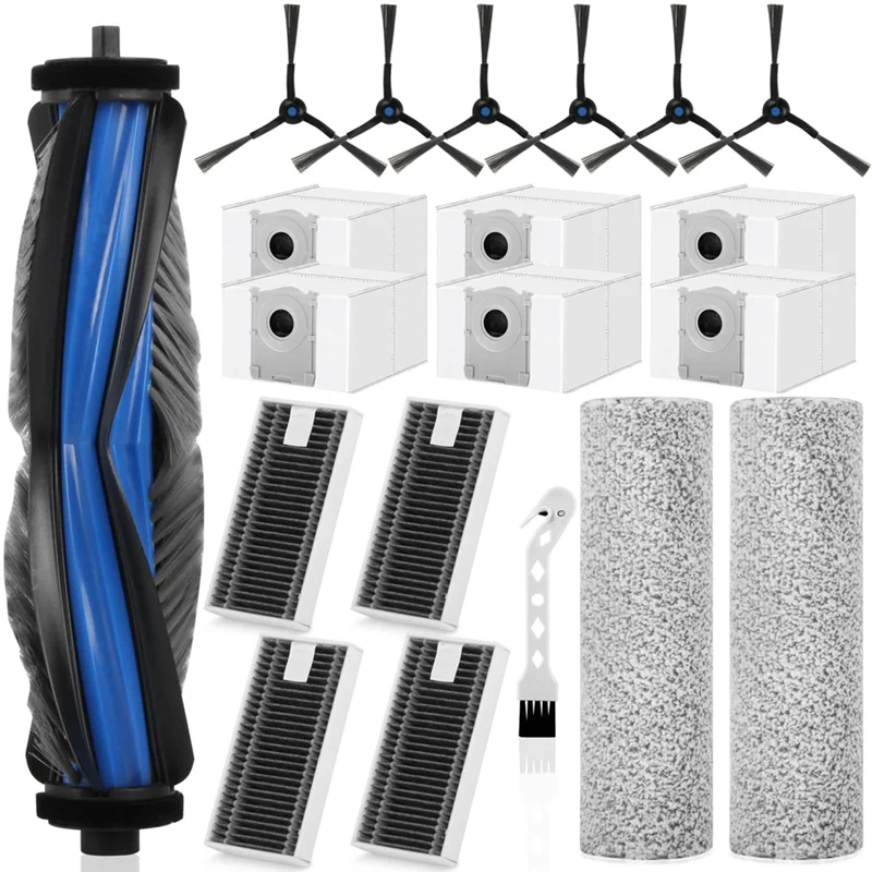 

A74E-Accessory Main Brush, Side Brushes, Filters, Dust Bags Replacement For Ecovacs Deebot X8 Pro Omni/X8 Omni Vacuum Robot