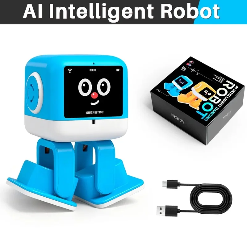 2026NEW Smart AI Robot Toy LCD Display Touch Interactive Educational Robot with Chat Dance Voice Control Kids Learning Companion view 5