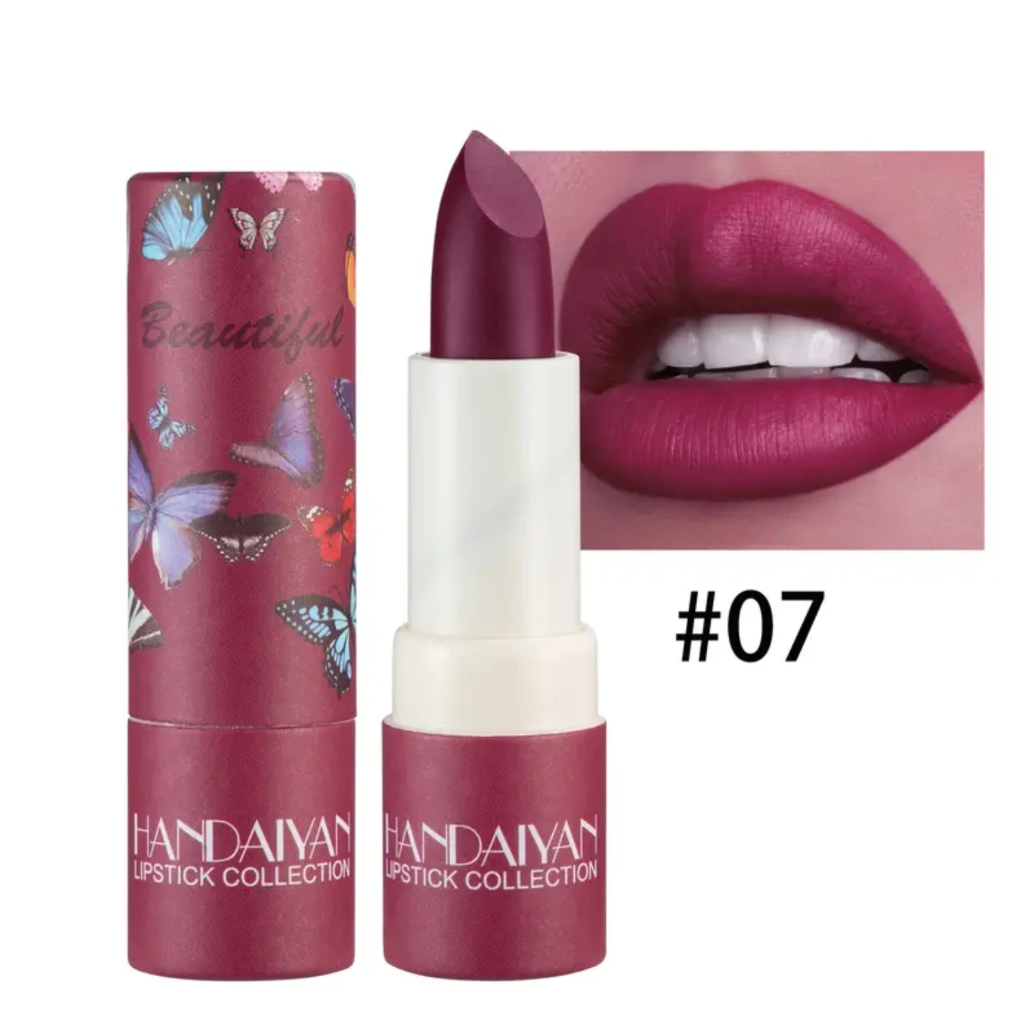 Luxurious Velvet Matte Lipstick in New Nude Shade: Moisturizing Tint Lip Balm Cream with Pigment, Waterproof 4-color Makeup for