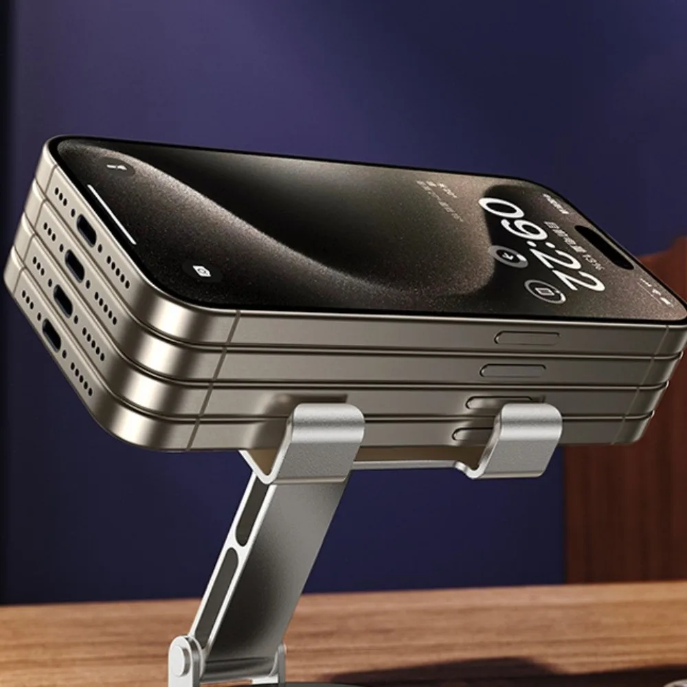 360 °   Supporto per telefono regolabile girevole Supporto per telefono cellulare pieghevole in metallo Supporto per telefono cellulare da tavolo portatile regolabile