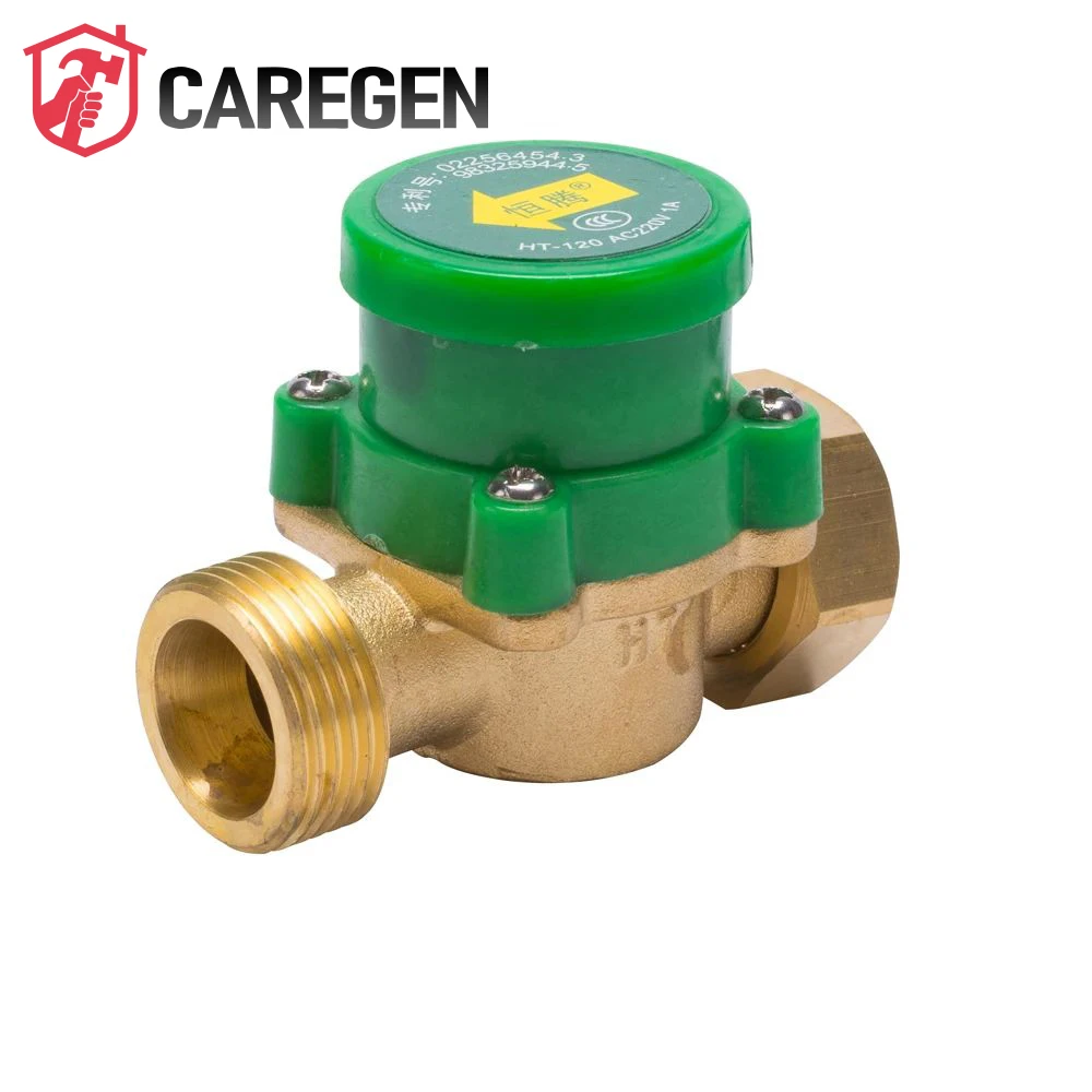 HT120 Thread G1 To G1/2 Full Copper Water Pump Flow Sensor Electronic Genuine Automatic Piezo Switch Control Assembly Valve 120W