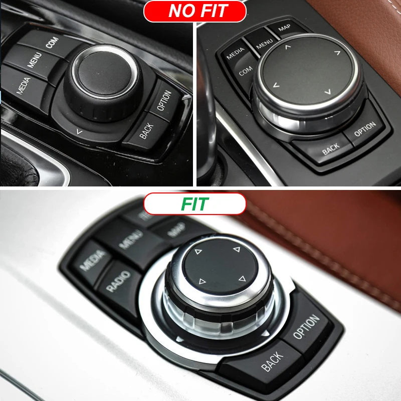 For iDrive Car Multimedia Button Cover Trim Knob Sticker for BMW F10 F18 F07 F20 F21 F06 F12 F30 F01 F02 F25 F22 Car Decoration