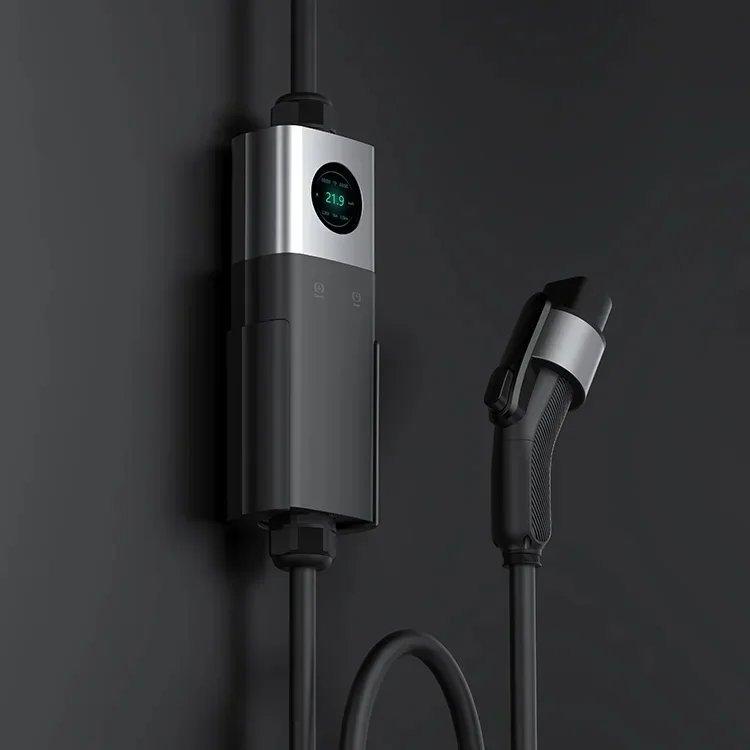 QIAO Tragbares EV-Ladegerät für zu Hause, 16 A, 32 A, 3,5 kW, 7,3 kW, 22 kW, 3-Phasen-Typ, 1 Typ 2 Auto-Schnellladestecker zum Stecker-Ladegerät für