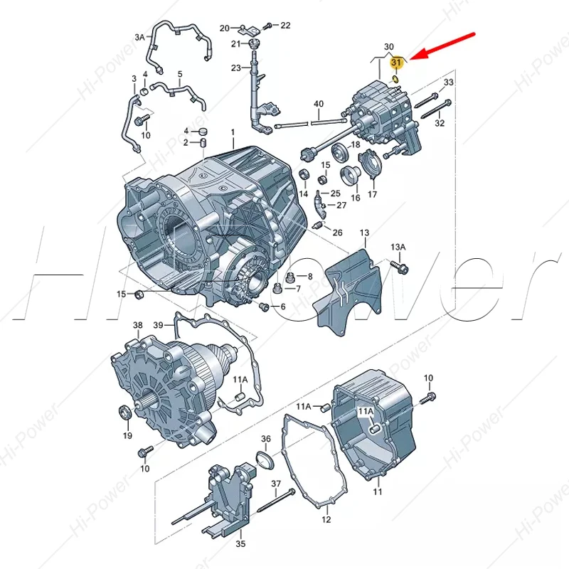 CVT 0AW 01J 01J325413 Transmission Valve Body Pressure Sensor Rubber Seal Kit CVT 0AW 01J 01J325413 For AUDI A4 B7 view 3