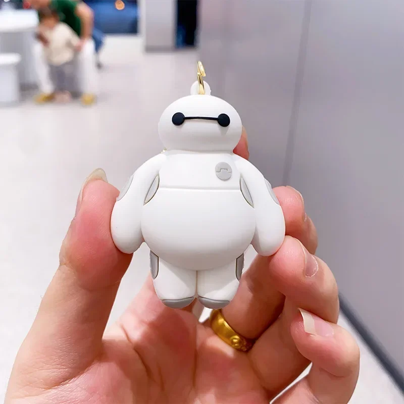 ديزني بيج هيرو 6 Baymax المفاتيح أنيمي الشكل على ظهره الديكور سحر عروسة كارتون نموذج قلادة لعب الأطفال الهدايا